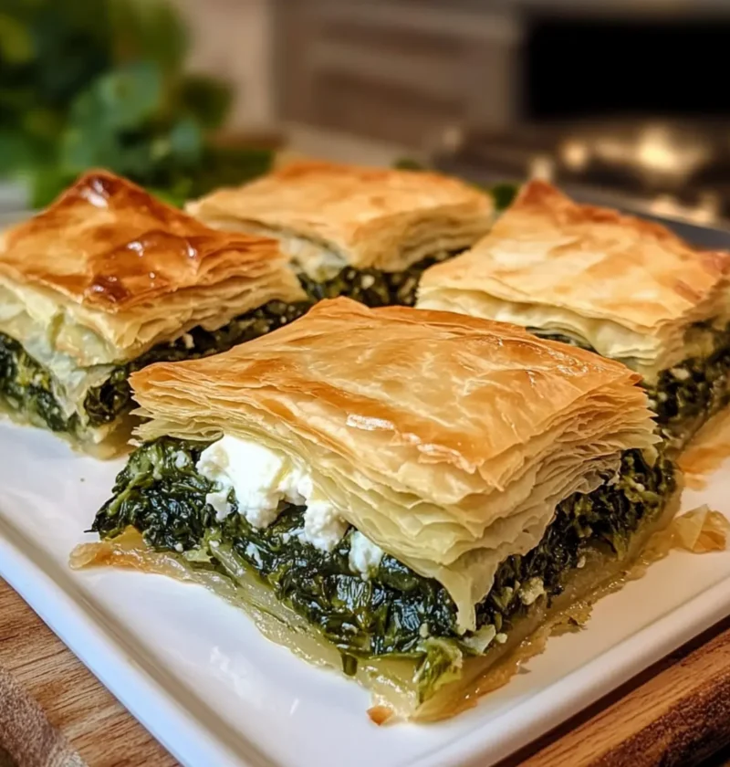 Echter griechischer Spanakopita Rezept für Hygge Genuss 1 Echter griechischer Spanakopita Rezept Zutaten: - 500 g frischer Spinat - 200 g Feta-Käse - 1 Zwiebel - 3 Eier - 1 Packung Filoteig - 100 g Butter - Salz - Pfeffer - Muskatnuss Anleitung: 1. Den Spinat waschen und grob hacken. 2. Die Zwiebel fein würfeln und in einer Pfanne mit etwas Butter anbraten, bis sie golden ist. 3. Den Spinat zur Zwiebel hinzufügen und kurz mitdünsten, bis er zusammenfällt. 4. Die Pfanne vom Herd nehmen und abkühlen lassen. 5. In einer Schüssel den Feta zerbröckeln und mit den Eiern, Salz, Pfeffer und Muskatnuss vermengen. 6. Die abgekühlte Spinat-Zwiebel-Mischung hinzufügen und gut vermischen. 7. Eine Auflaufform mit Butter einfetten. 8. Ein Blatt Filoteig in die Form legen und mit Butter bestreichen. Diesen Schritt wiederholen, bis die Hälfte des Teigs verbraucht ist. 9. Die Spinatmischung gleichmäßig auf den Teig geben. 10. Die restlichen Filoteigblätter auf die Füllung legen, jedes Blatt mit Butter bestreichen. 11. Die Oberseite mit einem scharfen Messer einschneiden, um Dampf entweichen zu lassen. 12. Im vorgeheizten Ofen bei 180°C etwa 30-40 Minuten backen, bis die Oberseite goldbraun ist. 13. Aus dem Ofen nehmen, etwas abkühlen lassen und warm servieren.