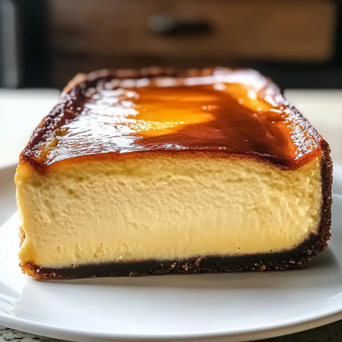 Gebratener baskischer Käsekuchen im Kastenform 5 Gebratener baskischer Käsekuchen