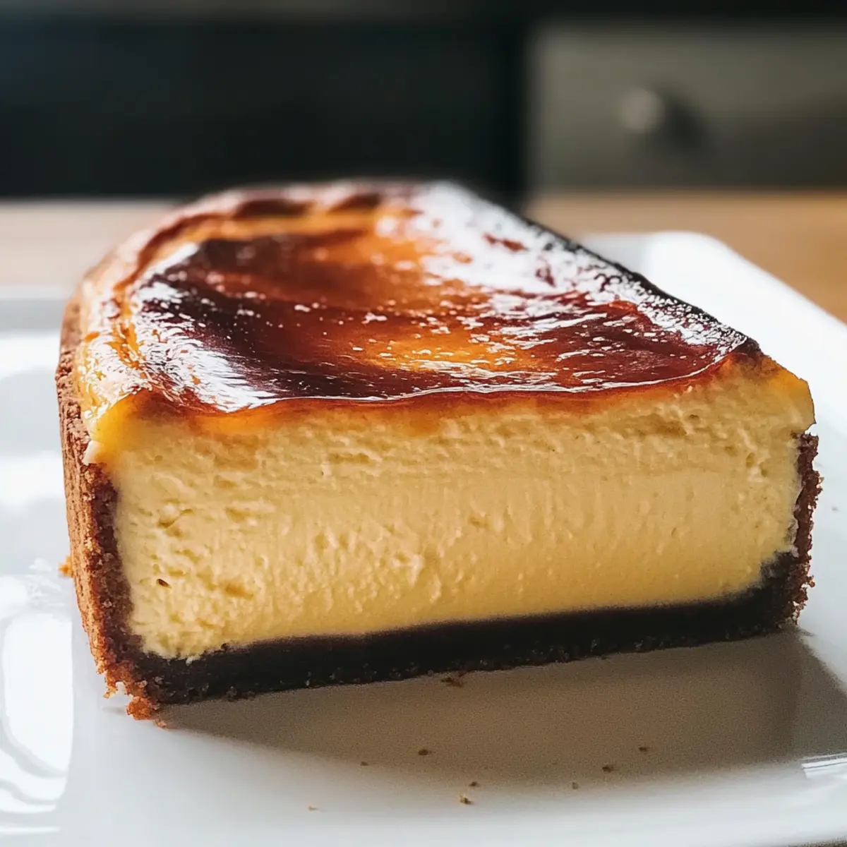 Gebratener baskischer Käsekuchen im Kastenform 4 Burnt Basque Cheesecake oglqnm