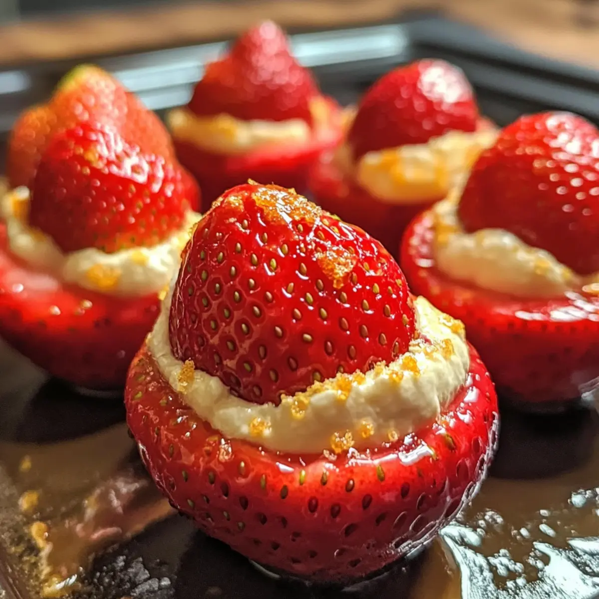 Käsekuchen gefüllte Erdbeeren für den perfekten Genuss 5 Käsekuchen gefüllte Erdbeeren