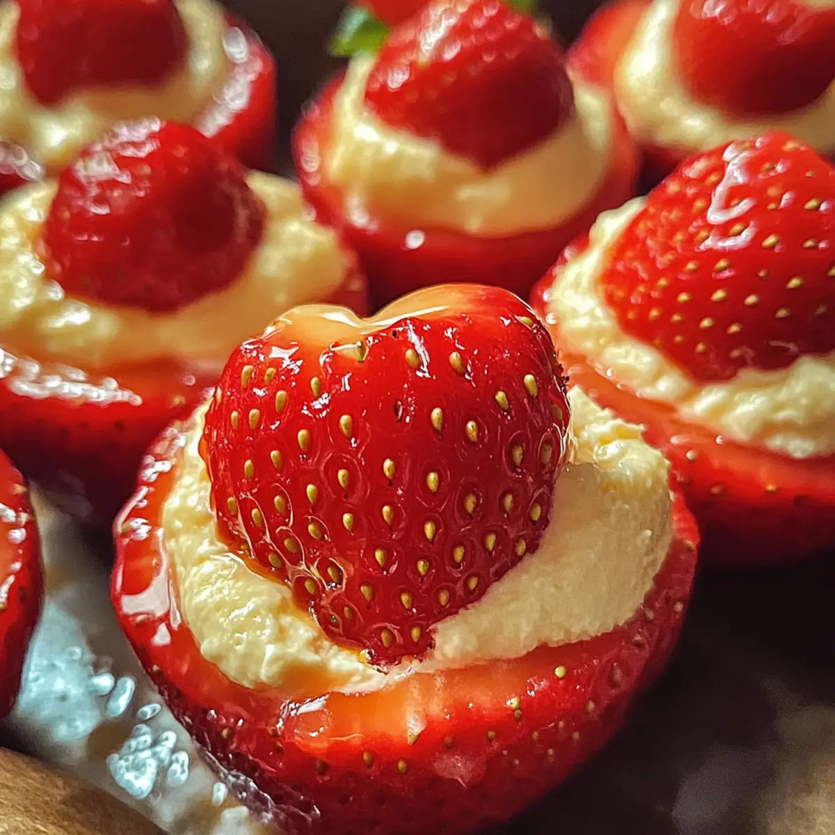 Käsekuchen gefüllte Erdbeeren für den perfekten Genuss 2