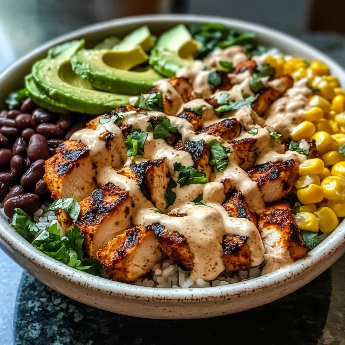 Chipotle Hähnchen Schüssel