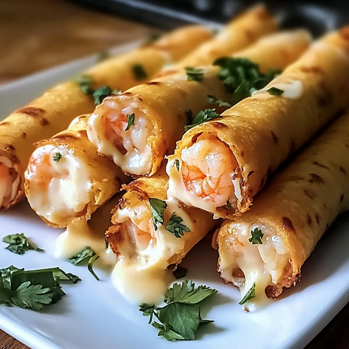 Krosse Krabben- und Garnelen-Queso-Taquitos selbstgemacht 2 Crispy Crab and Shrimp Queso Taquitos s7iovo