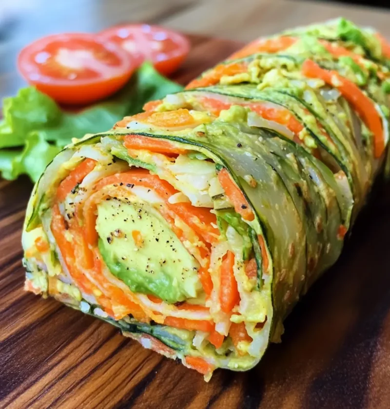 Gesunde Gemüserolle mit Avocadocreme zaubern 17 Healthy vegetable roll filled with avocado cream