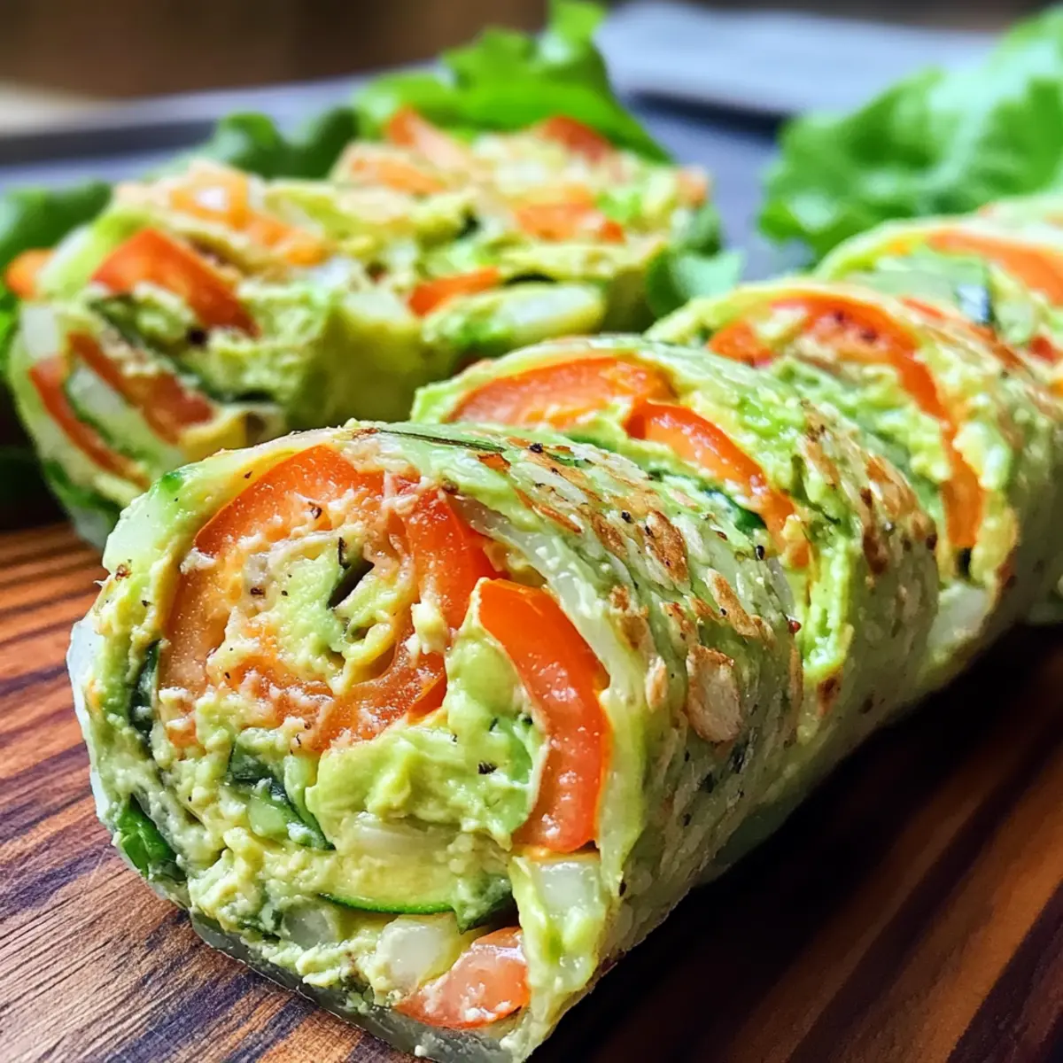 Gesunde Gemüserolle mit cremiger Avocadocreme 2 Gesunde GemA¼serolle gefA¼llt mit Avocadocreme giim2n