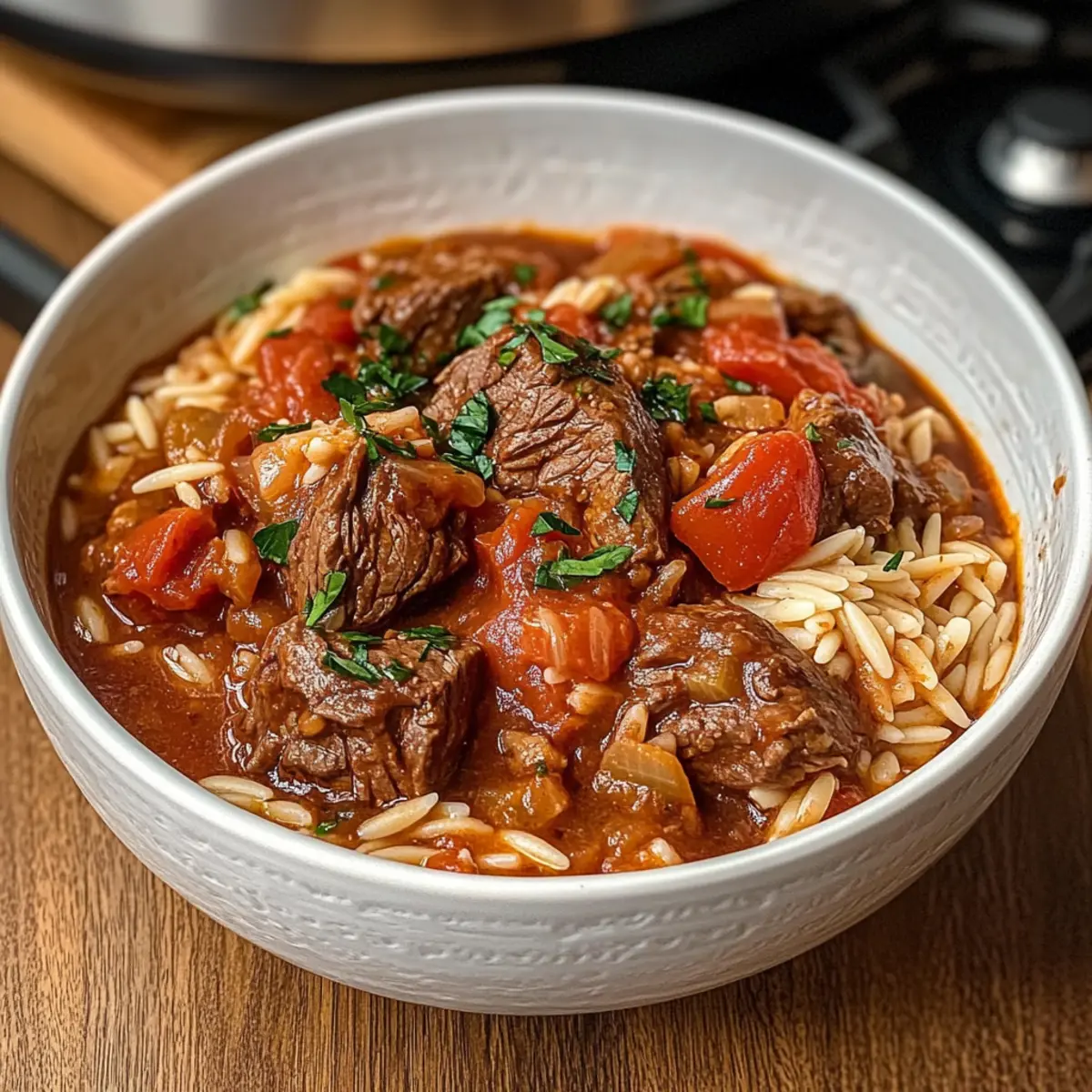 Griechischer Rindfleisch-Eintopf Zutaten: - 1 kg Rindfleisch - 2 Zwiebeln - 3 Knoblauchzehen - 4 Karotten - 4 Kartoffeln - 400 g Tomaten (gehackt) - 1 Liter Rinderbrühe - 3 Lorbeerblätter - 2 Teelöffel Oregano - Salz - Pfeffer - Olivenöl Anleitung: 1. Rindfleisch in Würfel schneiden. 2. Zwiebeln und Knoblauch hacken. 3. In einem großen Topf Olivenöl erhitzen und das Rindfleisch anbraten. 4. Zwiebeln und Knoblauch hinzufügen und kurz mitbraten. 5. Karotten und Kartoffeln in Würfel schneiden und dazugeben. 6. Gehackte Tomaten, Rinderbrühe, Lorbeerblätter und Oregano hinzufügen. 7. Mit Salz und Pfeffer würzen. 8. Zum Kochen bringen, dann die Hitze reduzieren und 1,5 bis 2 Stunden köcheln lassen. 9. Heiß servieren.