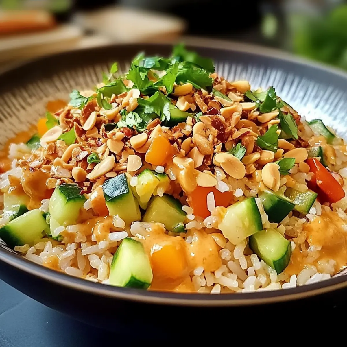 Knuspriger Satay-Reis-Salat für frische Genussmomente 3 Knuspriger Satay Reis Salat tbuutm