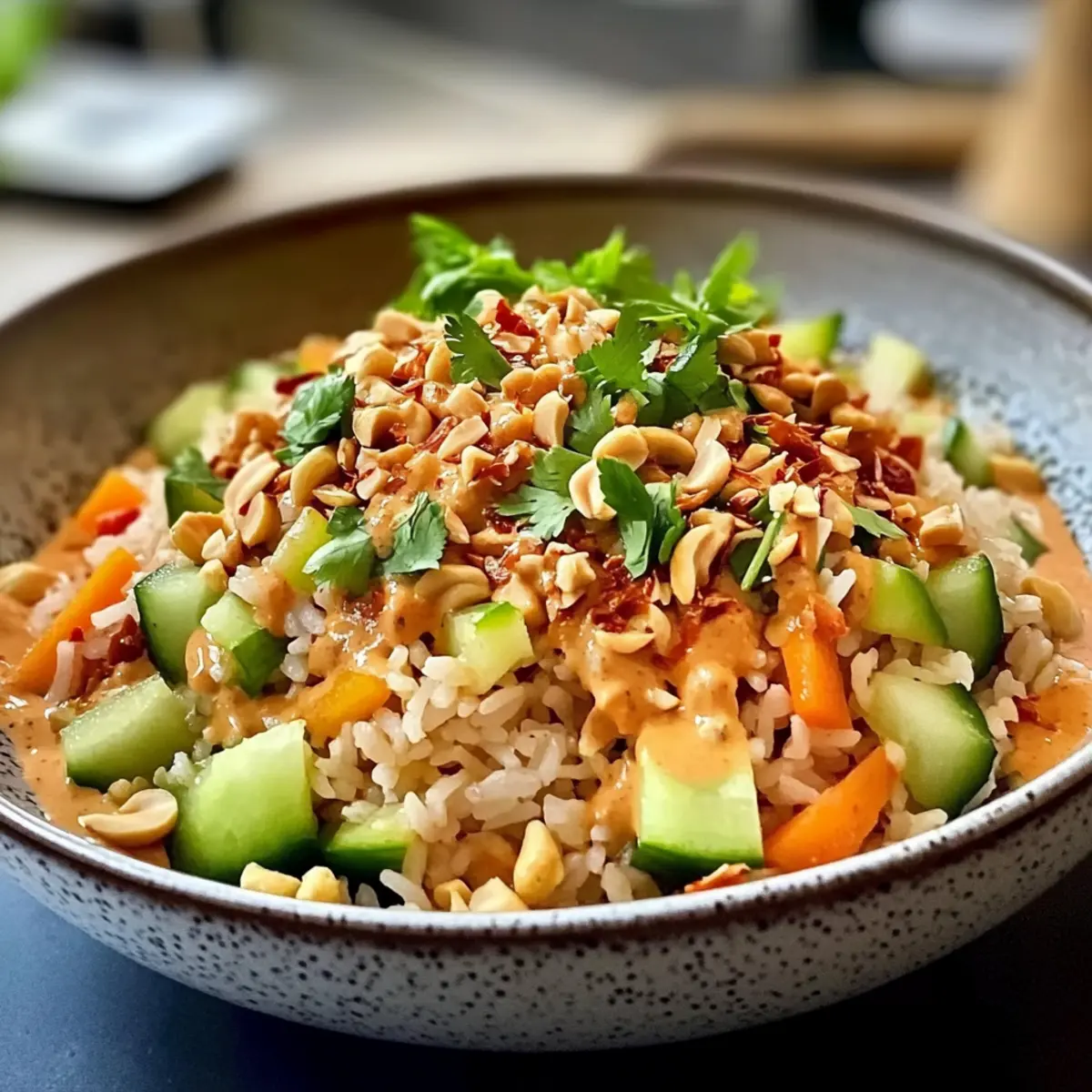 Knuspriger Satay-Reis-Salat für frische Genussmomente 4 Knuspriger Satay Reis Salat yfoggu