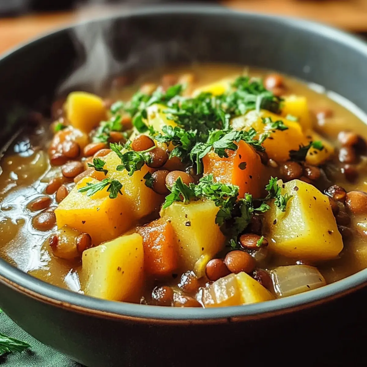 Wärmender Linsen-Kartoffel-Eintopf für kalte Tage 2 Linsen Kartoffel