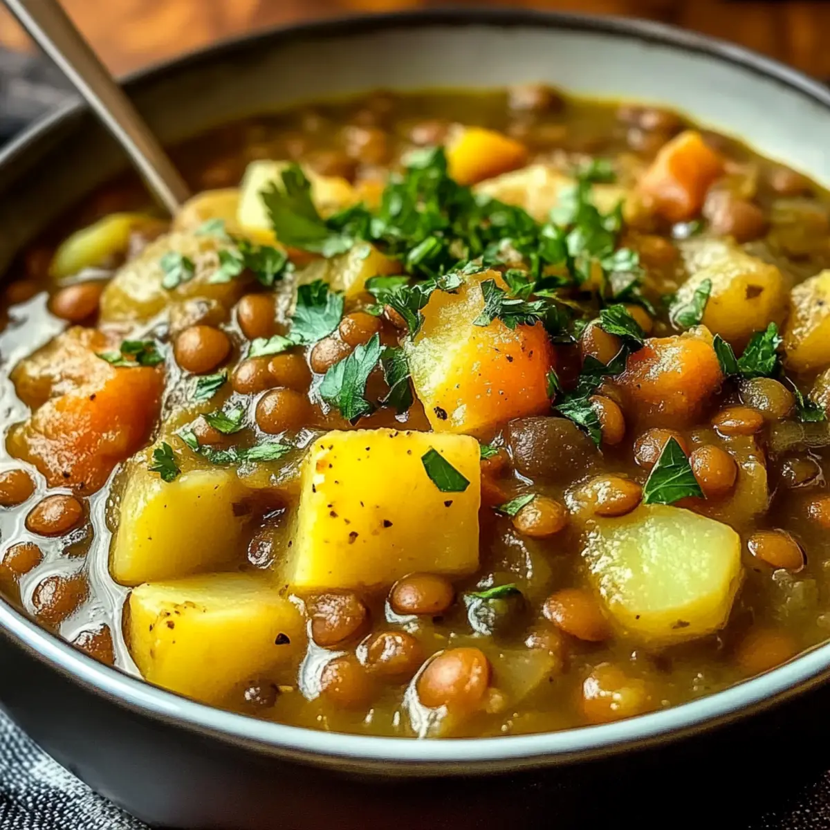 Wärmender Linsen-Kartoffel-Eintopf für kalte Tage 4 Linsen Kartoffel Eintopf vrabhi