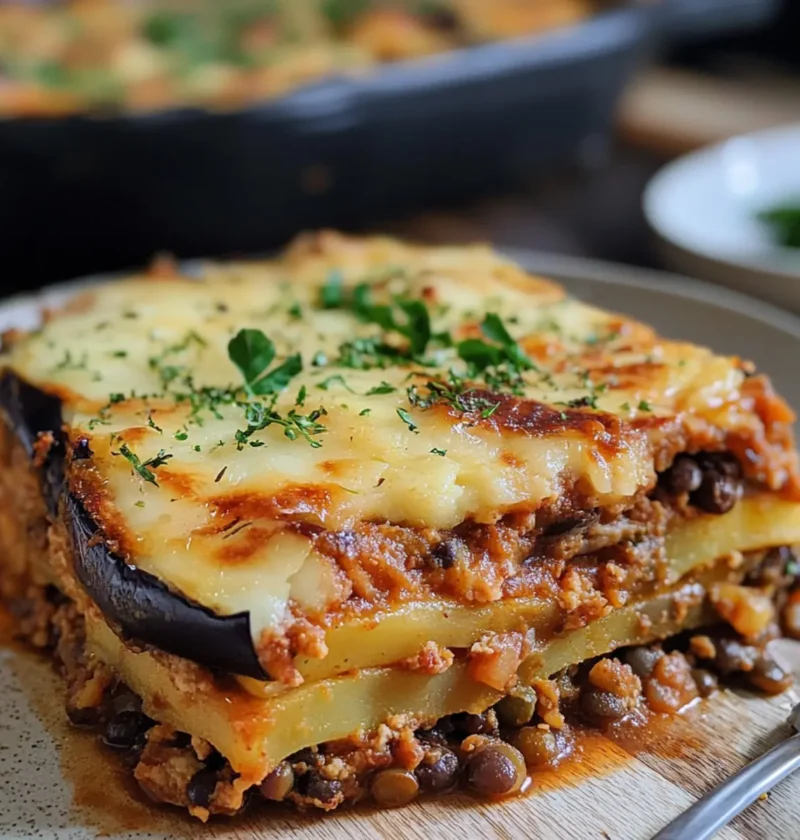 Linsen Moussaka (vegan)