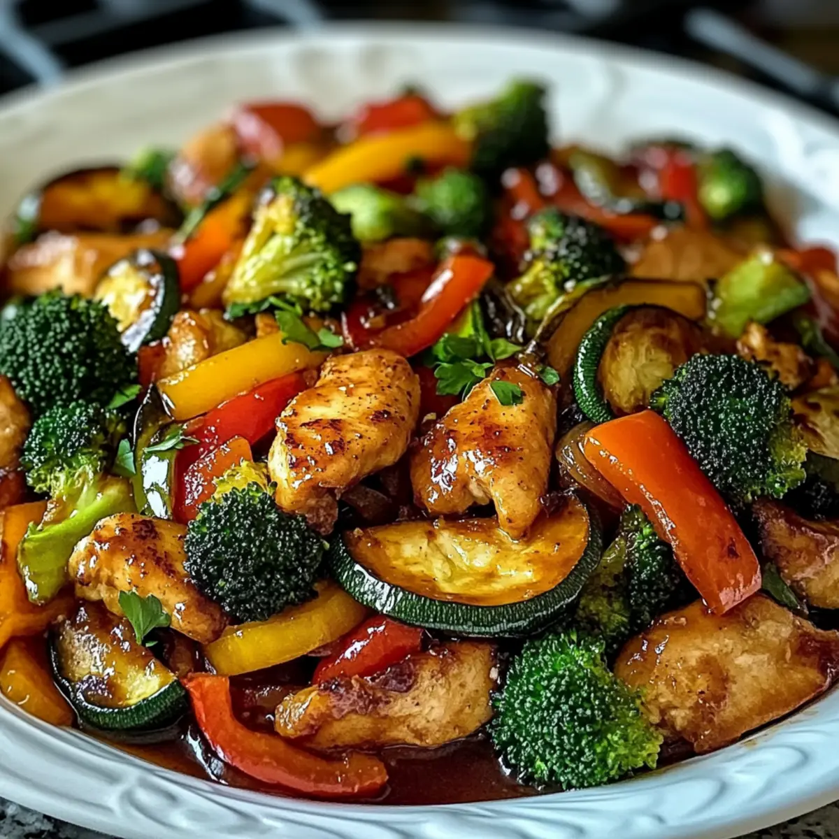 Low Carb Gemüsepfanne mit Putenstreifen 3 Low Carb GemA¼sepfanne mit Putenstreifen zsgel9