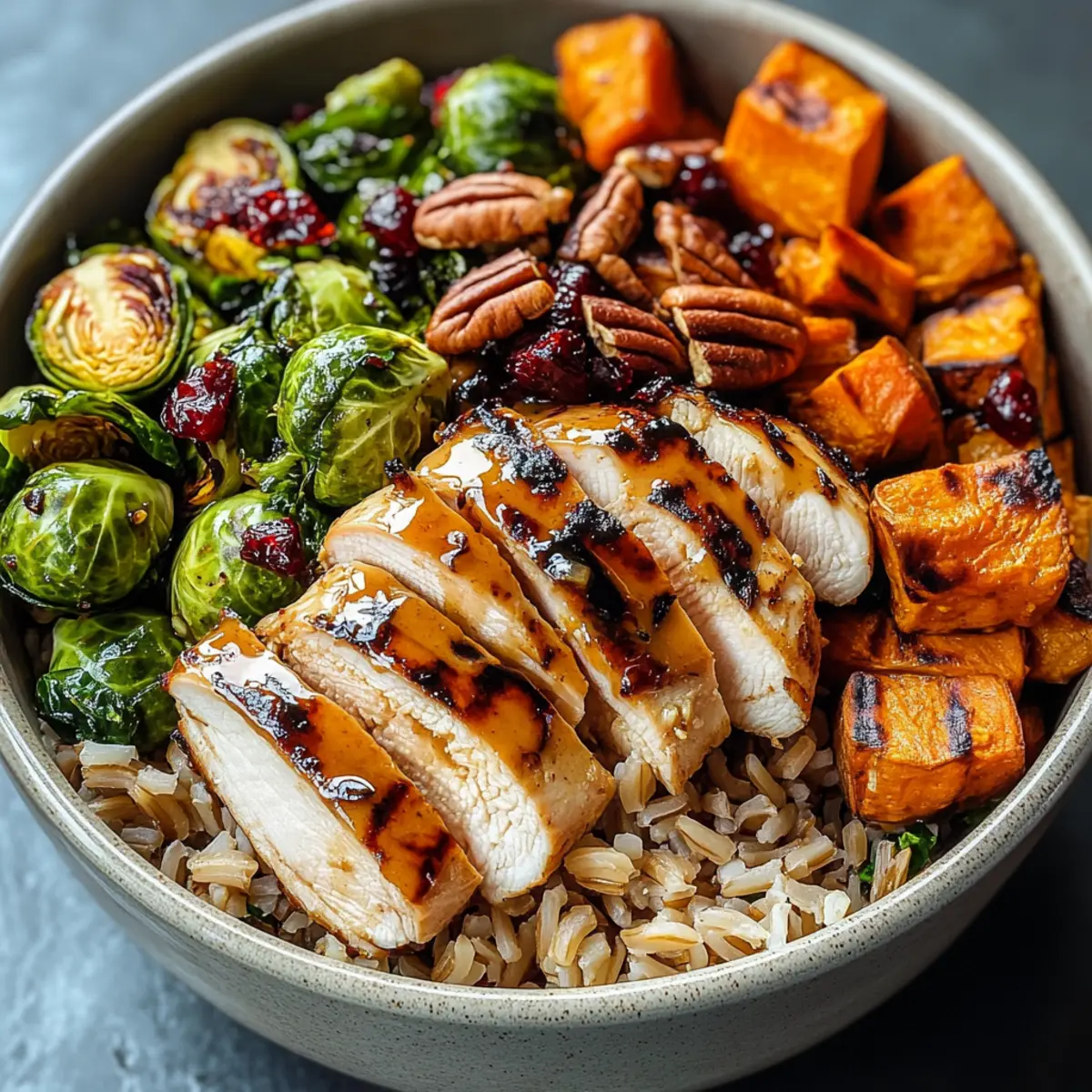 Ahorn-Dijon-Hähnchen und Süßkartoffel-Bowls genießen 5 Ahorn-Dijon-Hähnchen und geröstete Süßkartoffel-Bowls