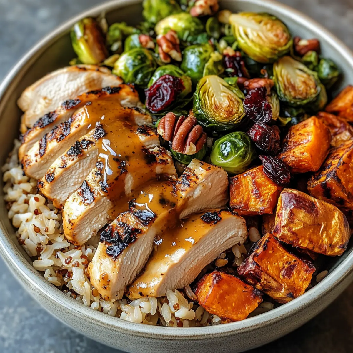 Ahorn-Dijon-Hähnchen und Süßkartoffel-Bowls genießen 3 Maple Dijon Chicken Roasted Sweet Potato Bowls v4haqq