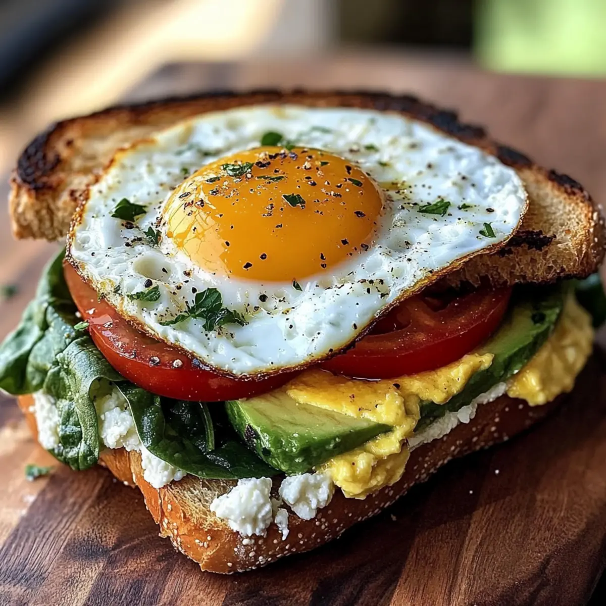 Mittelmeer Frühstücks-Sandwich