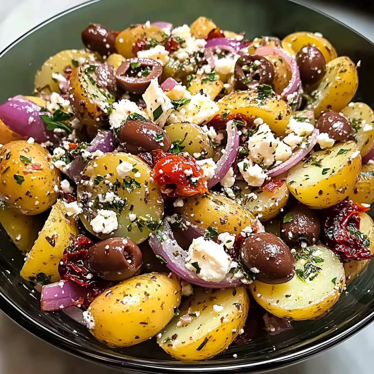 Oliven-Griechischer Kartoffelsalat für den Sommer 5 Oliven-Griechischer Kartoffelsalat