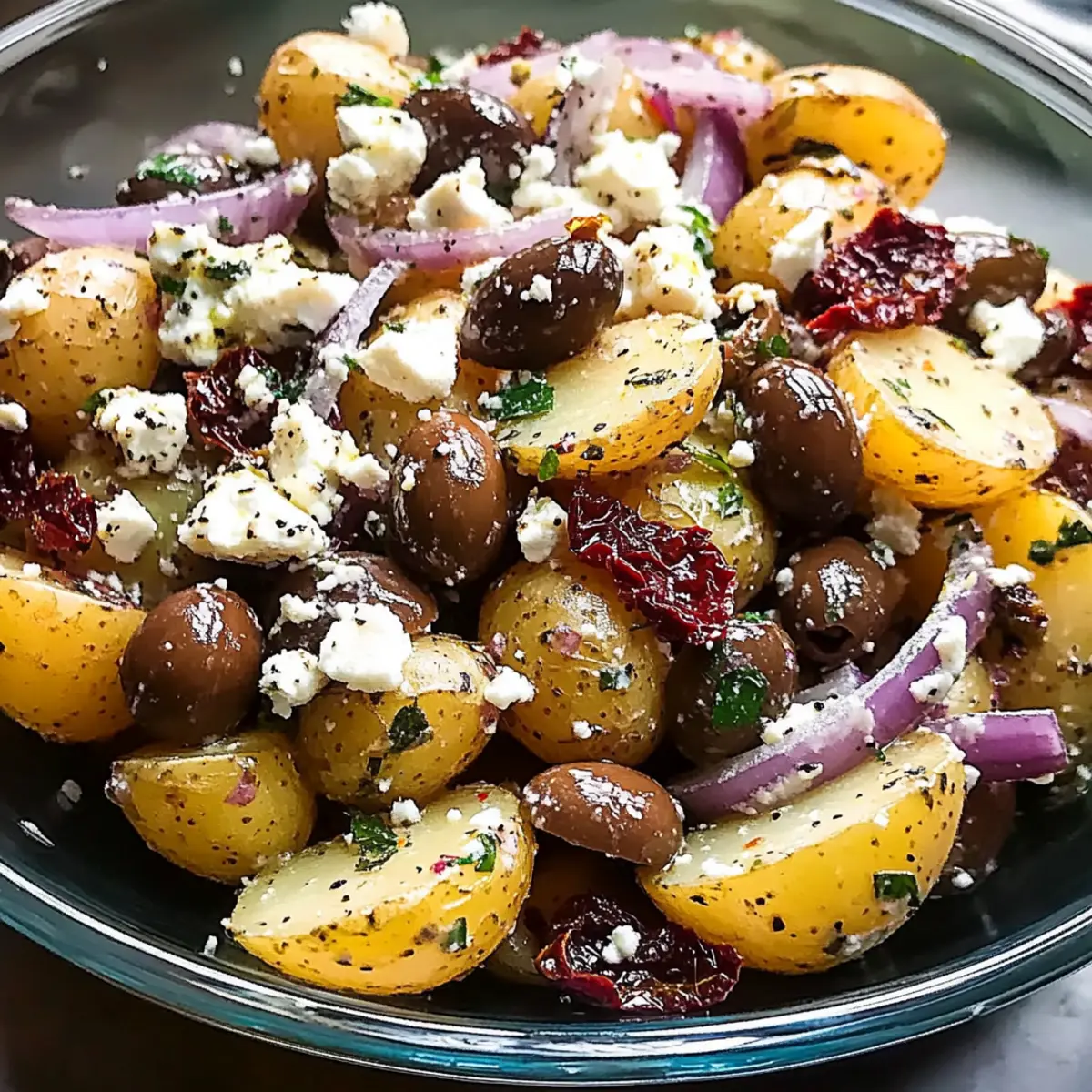Oliven-Griechischer Kartoffelsalat für den Sommer 2 Olive Greek Potato Salad vlnkee