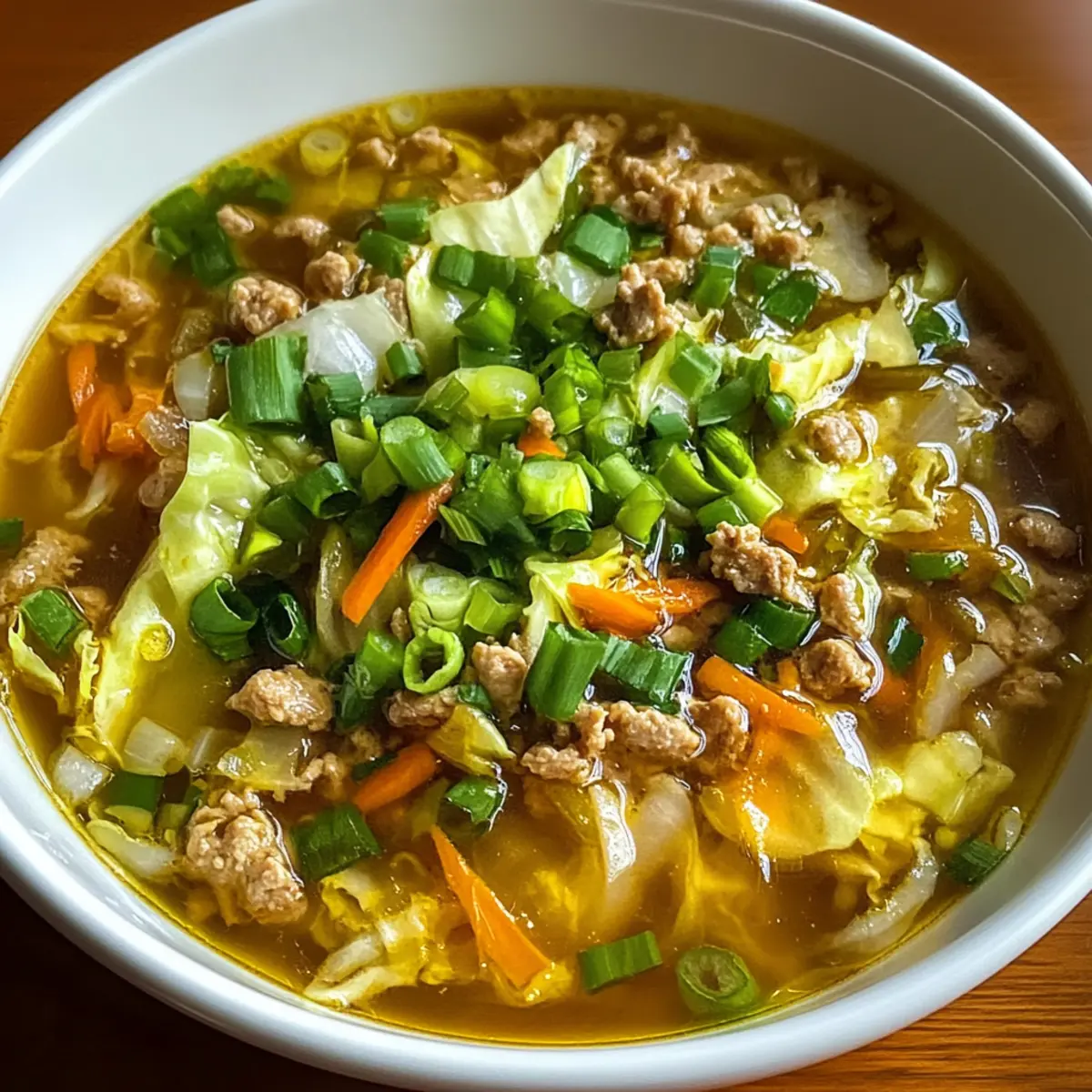 One-Pot Eierrolle Suppe mit Frühlingszwiebeln und Ingwer 3 One Pot Egg Roll Soup with Green Onions and Ginger vrplaq