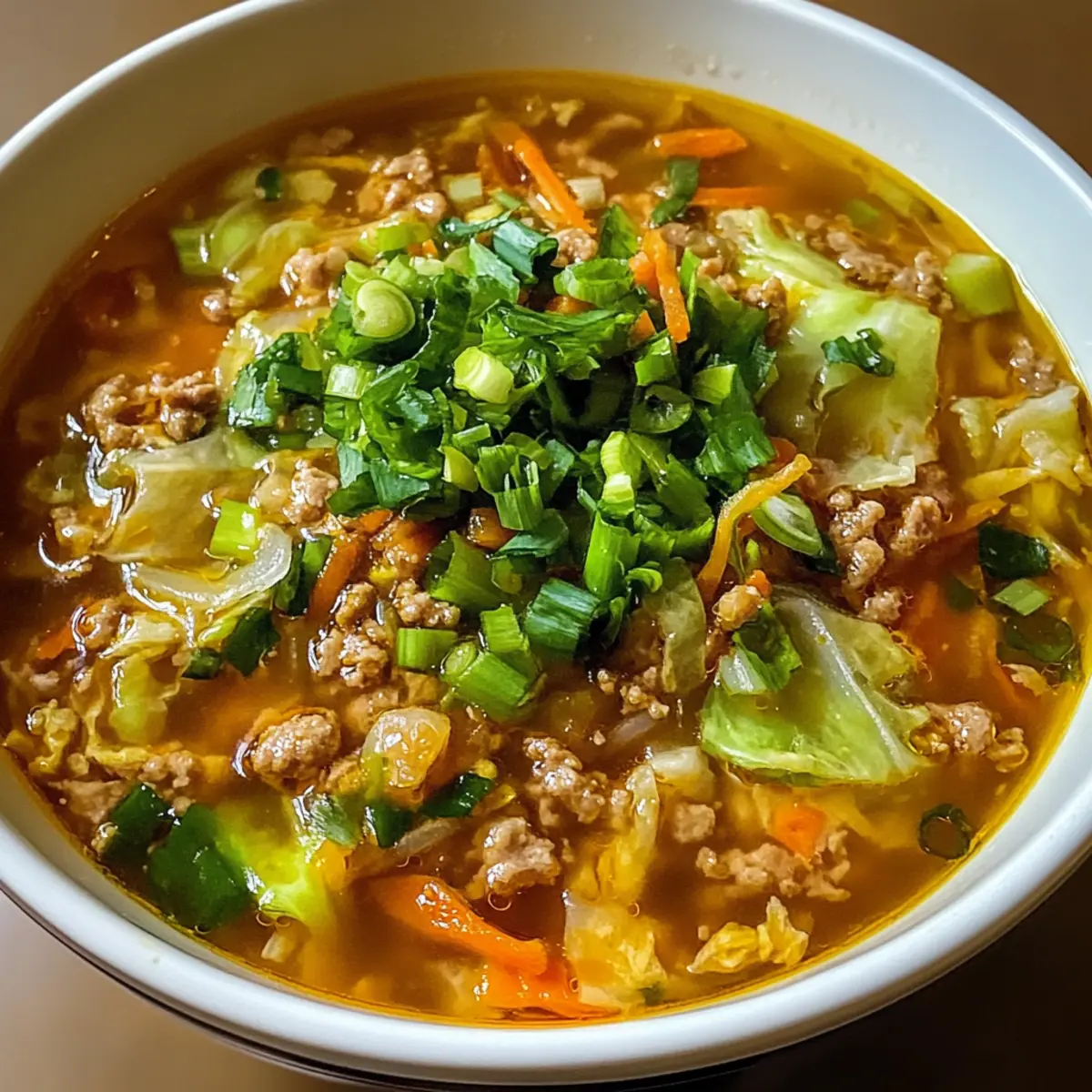 One-Pot Eierrolle Suppe mit Frühlingszwiebeln und Ingwer 2 One Pot Egg Roll Soup with Green Onions and Ginger yo1ymt