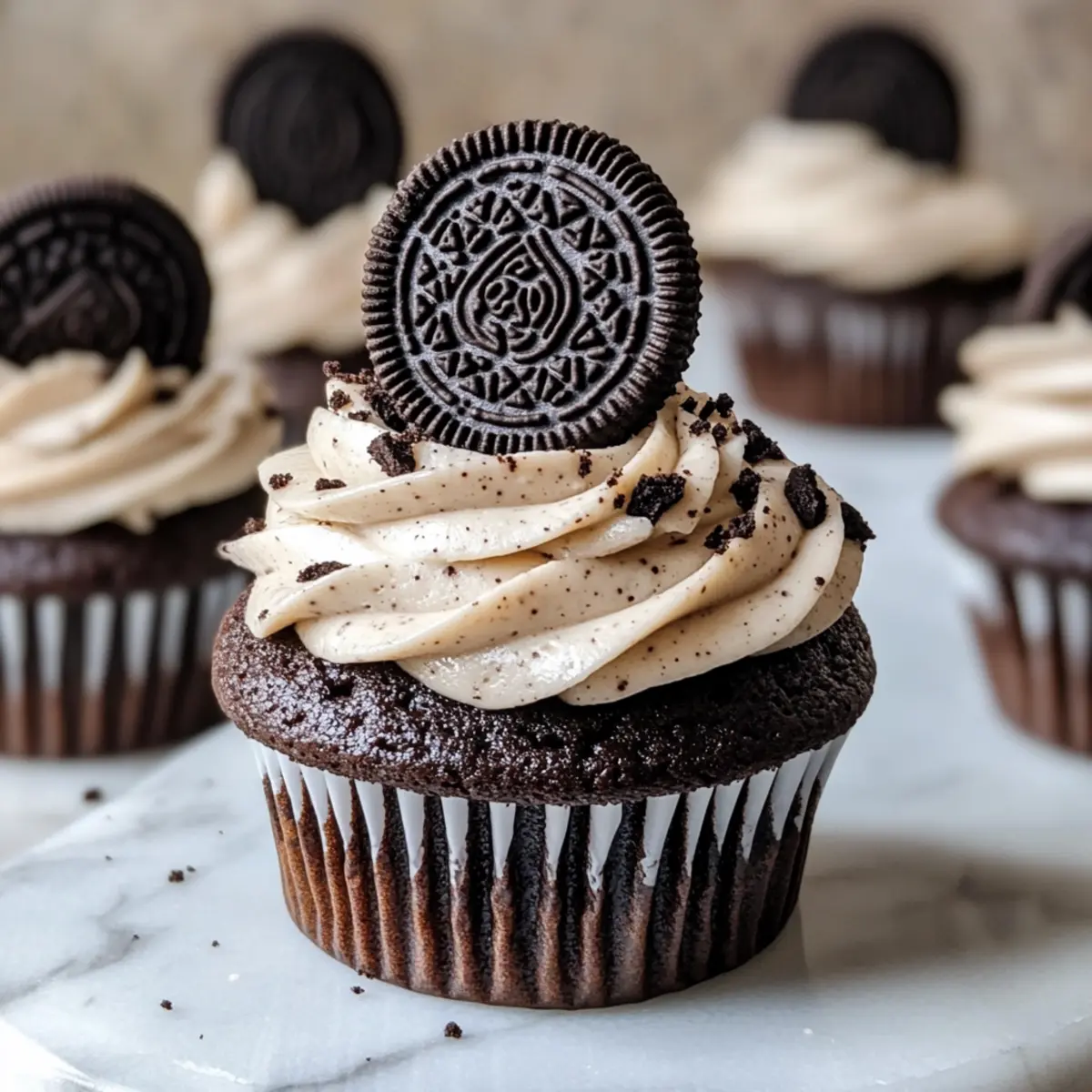 Oreo Cupcakes für den perfekten Genuss 4 Oreo Cupcakes qo7qkb