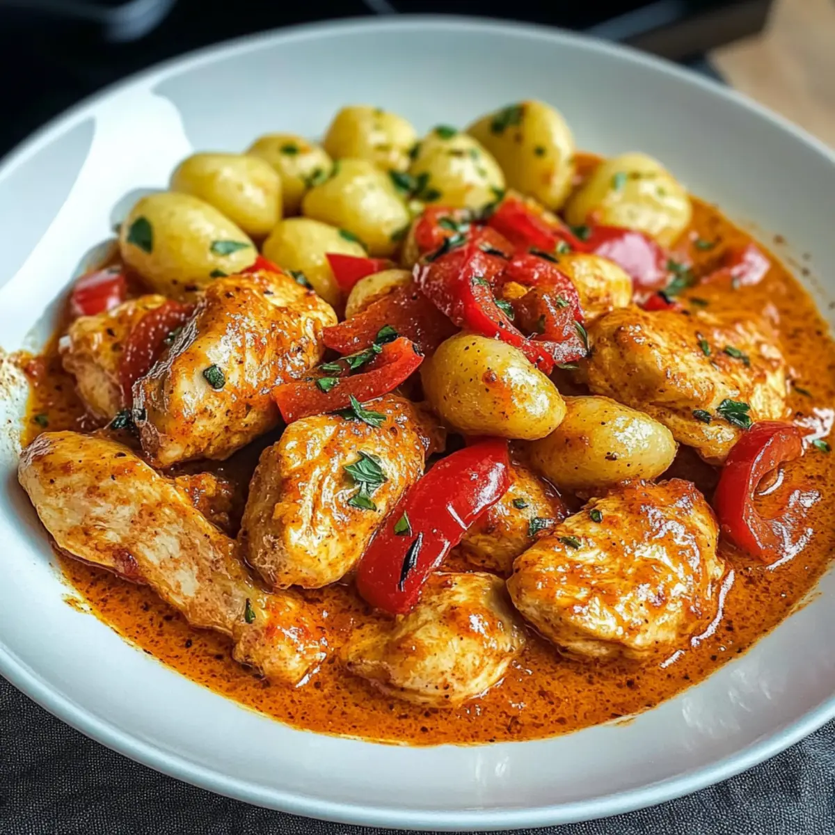 Paprika Sahne Haehnchen mit Gnocchi sgitwr