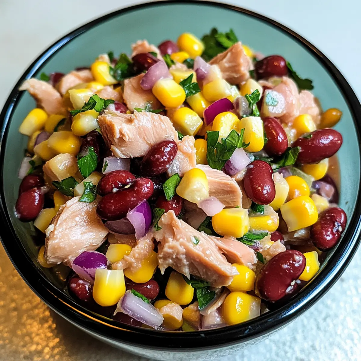 Proteinreicher Kidneybohnen-Thunfisch-Salat für jeden Tag 2 Proteinreicher Kidneybohnen Thunfisch Salat l4nkib