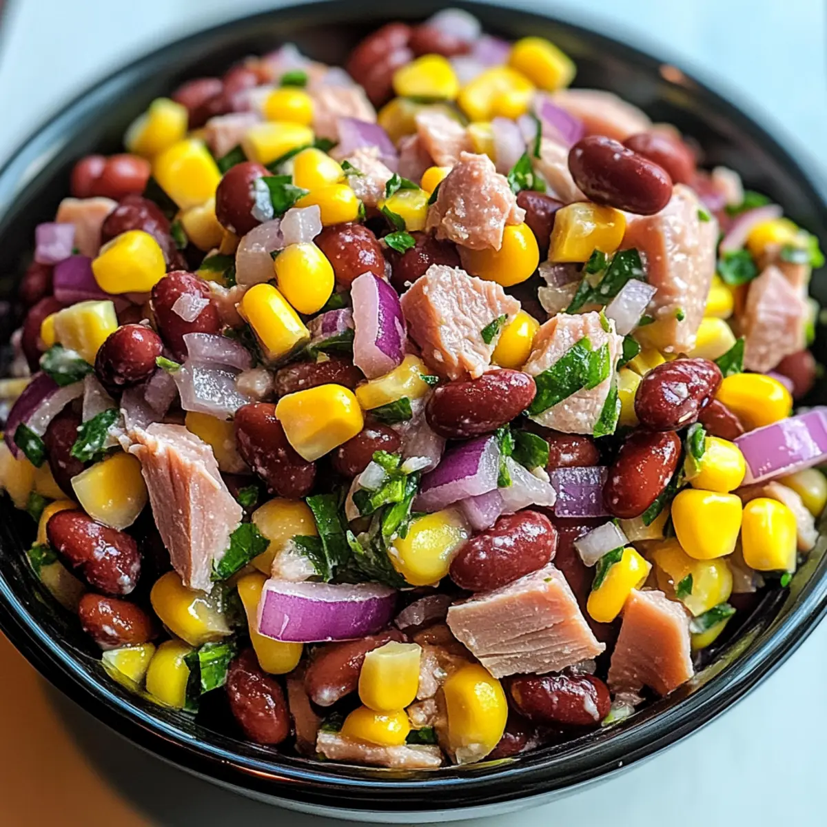 Proteinreicher Kidneybohnen-Thunfisch-Salat für jeden Tag 5 Proteinreicher Kidneybohnen-Thunfisch-Salat