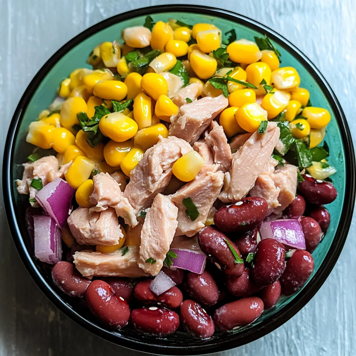 Proteinreicher Kidneybohnen-Thunfisch-Salat für jeden Tag 4 Proteinreicher Kidneybohnen Thunfisch Salat zapszz