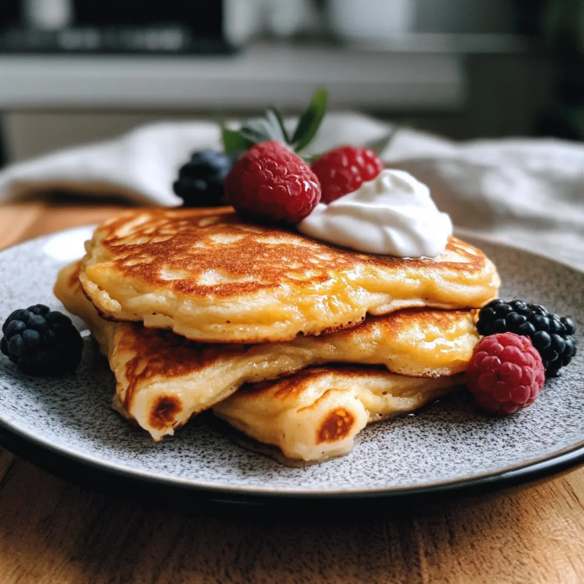 Quark-Pfannkuchen ohne Mehl für ein gesundes Frühstück 4 Quark Pfannkuchen ohne Mehl qpfqyo