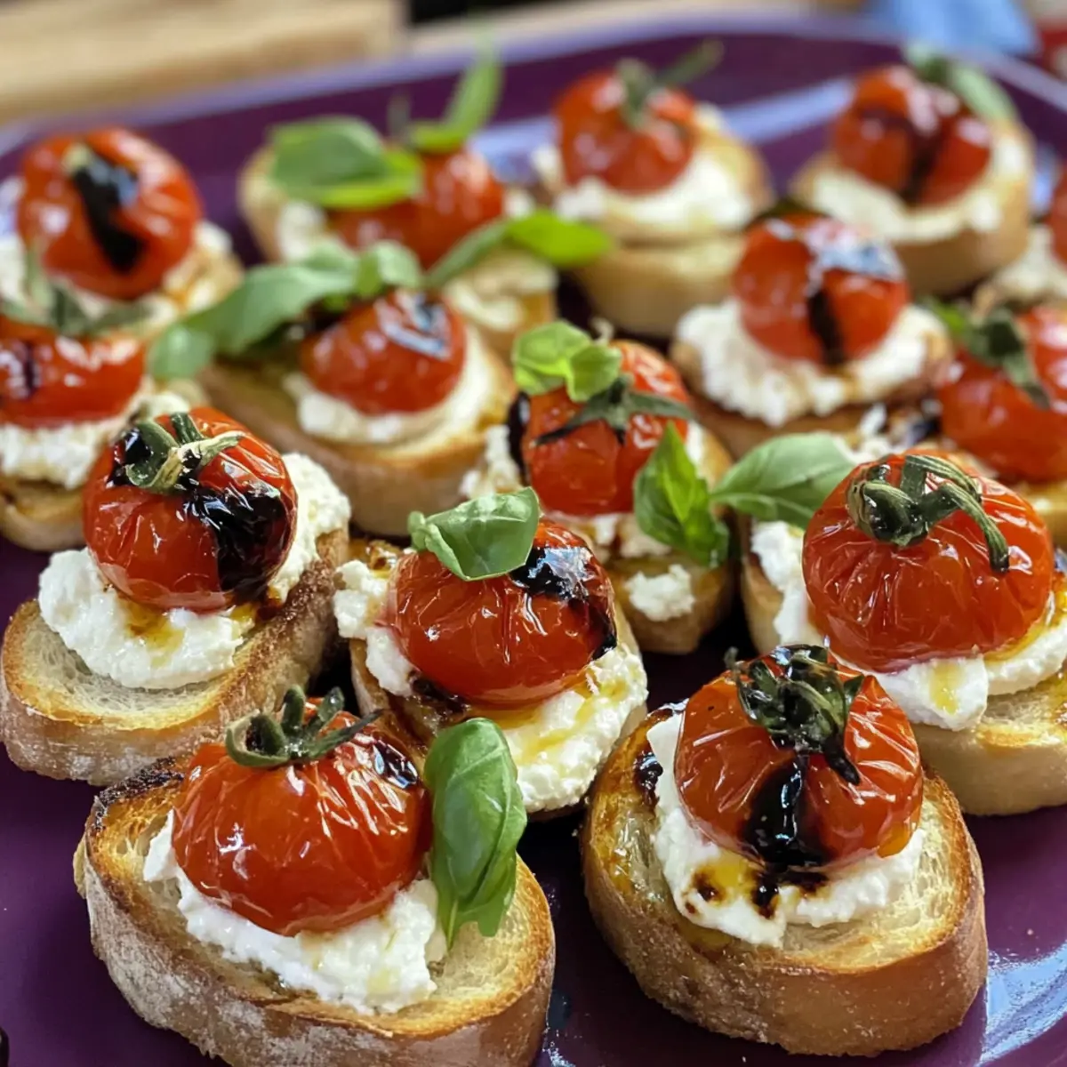 Ricotta-Bruschetta mit gerösteten Tomaten leicht gemacht 3