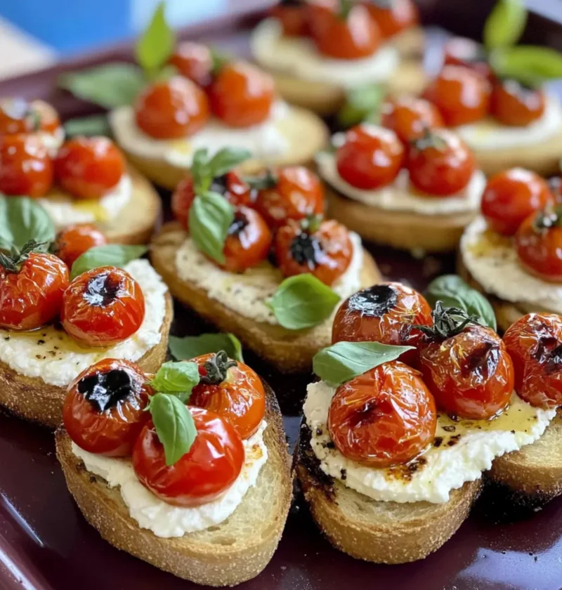 Ricotta-Bruschetta mit gerösteten Tomaten leicht gemacht 37 Ricotta-Bruschetta mit gerösteten Tomaten