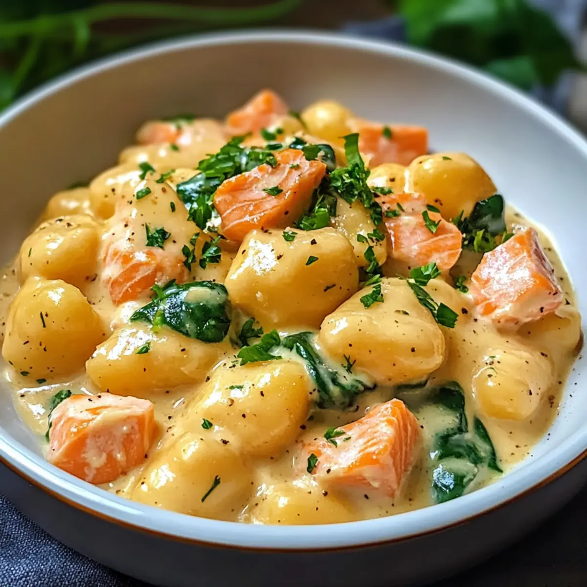 Räucherlachs Gnocchi