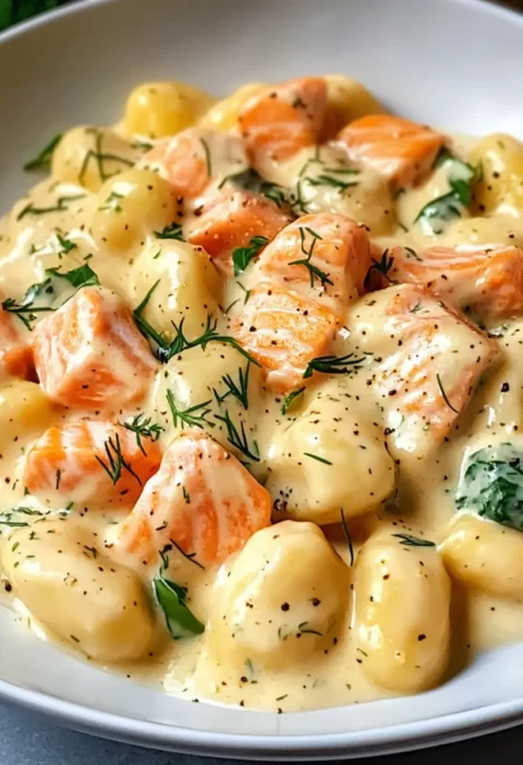 Räucherlachs Gnocchi