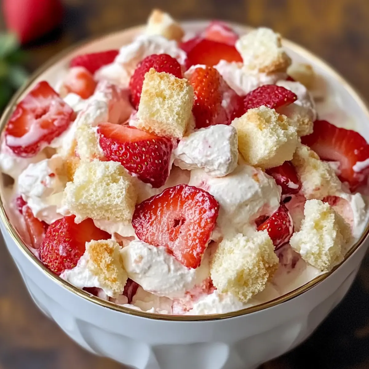 Erdbeer-Kuchen-Fluff-Salat für heiße Sommertage 4 Strawberry Shortcake Fluff Salad bts5o7