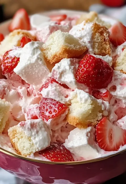 Erdbeer-Kuchen-Fluff-Salat