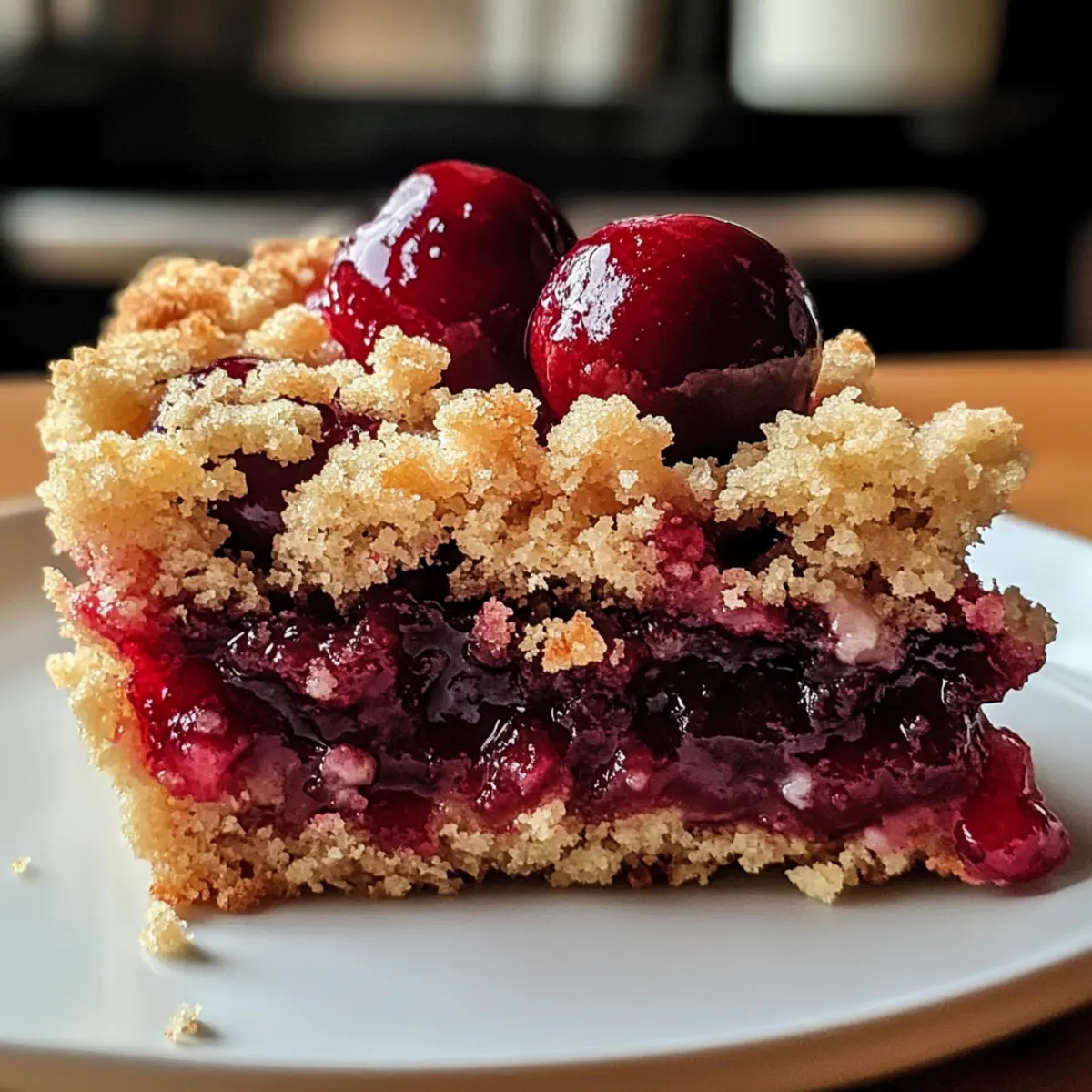 Streuselkuchen mit Kirschen vom Blech red1fn