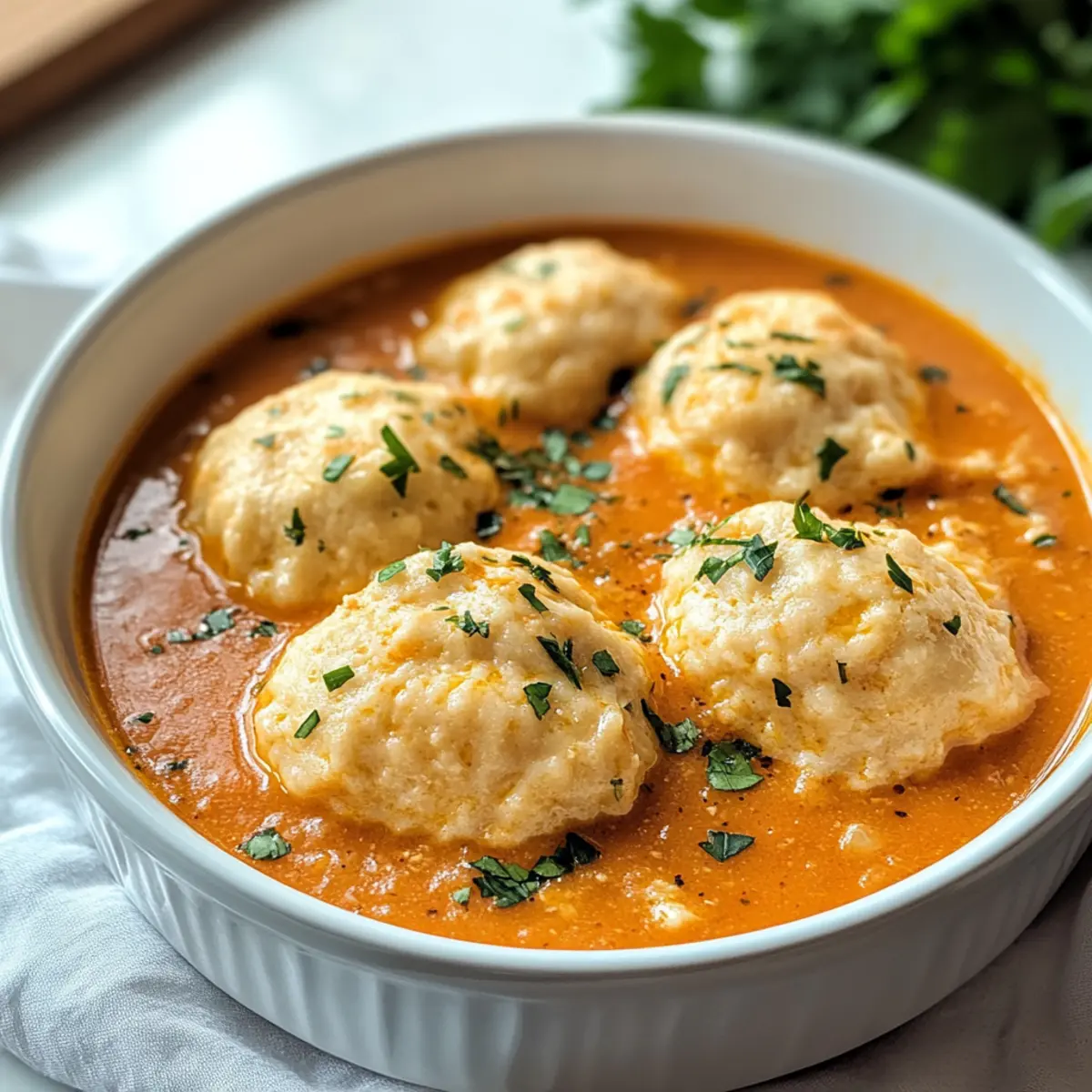 Tomatensuppe mit Cheddar-Bay-Knödeln für Gemütlichkeit 5 Tomatensuppe mit Cheddar-Bay-Knödeln