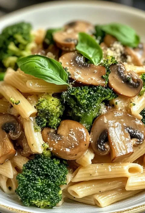 Vegane Pilz-Brokkoli-Pasta