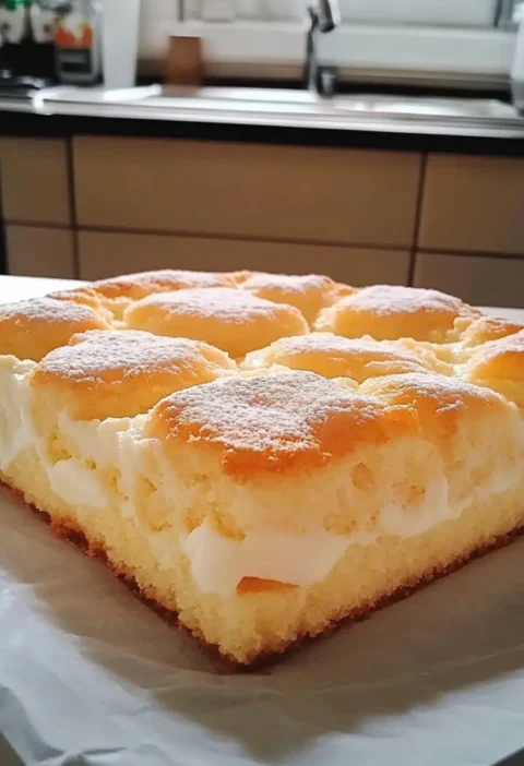 Wattekuchen mit 1 Packung Pudding