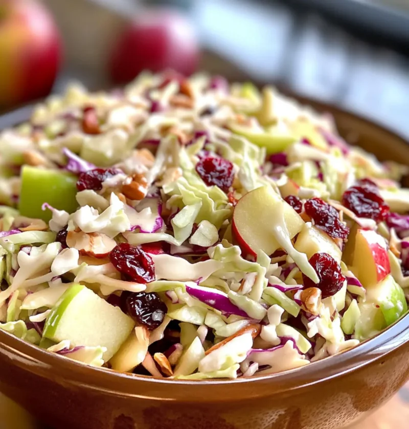 Würzige Apfel-Cranberry-Krautsalat Rezept genießen 1 Würzige Apfel-Cranberry- Krautsalat Rezept Zutaten: - 1 mittelgroßer Kopf Weißkohl, fein geschnitten - 2 große Äpfel, entkernt und gewürfelt - 1 Tasse frische Cranberries, halbiert - 1 Karotte, gerieben - 1/2 Tasse Mayonnaise - 1/4 Tasse griechischer Joghurt - 2 Esslöffel Honig - 1 Esslöffel Apfelessig - 1 Teelöffel Senf - Salz und Pfeffer nach Geschmack Anleitung: 1. In einer großen Schüssel den Weißkohl, Äpfel, Cranberries und Karotte vermengen. 2. In einer separaten Schüssel Mayonnaise, Joghurt, Honig, Apfelessig, Senf, Salz und Pfeffer gut verrühren. 3. Die Dressing-Mischung über den Krautsalat gießen und alles gut vermengen. 4. Vor dem Servieren mindestens 30 Minuten kühl stellen, damit die Aromen ziehen können. 5. Gut umrühren und servieren.