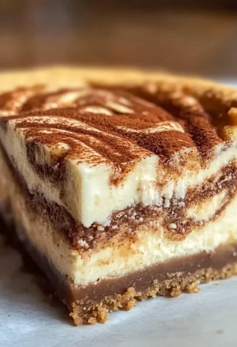 Zimtschnecken Käsekuchen mit Keksboden