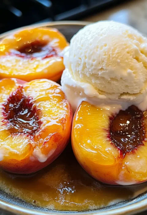 Luftfritteusen-Pfirsiche