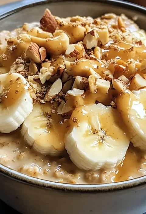 Bananen-Erdnussbutter Übernacht-Haferflocken