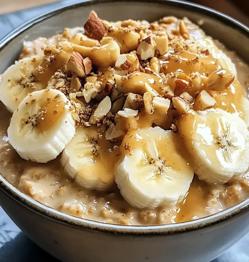 Bananen-Erdnussbutter Übernacht-Haferflocken ganz einfach 1 Bananen-Erdnussbutter Übernacht-Haferflocken
