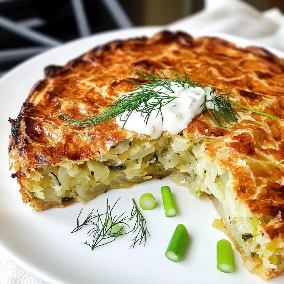 Kohlpastete mit cremiger Dillsoße im Pfannenstyle 4 Cabbage Pie ryyqw3