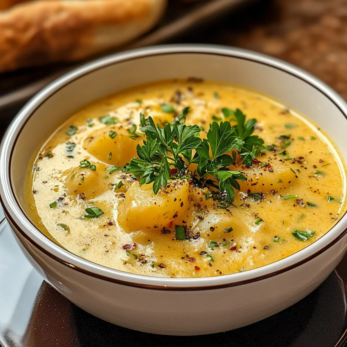 Cheddar Garlic Herb Potato Soup yhrbvk