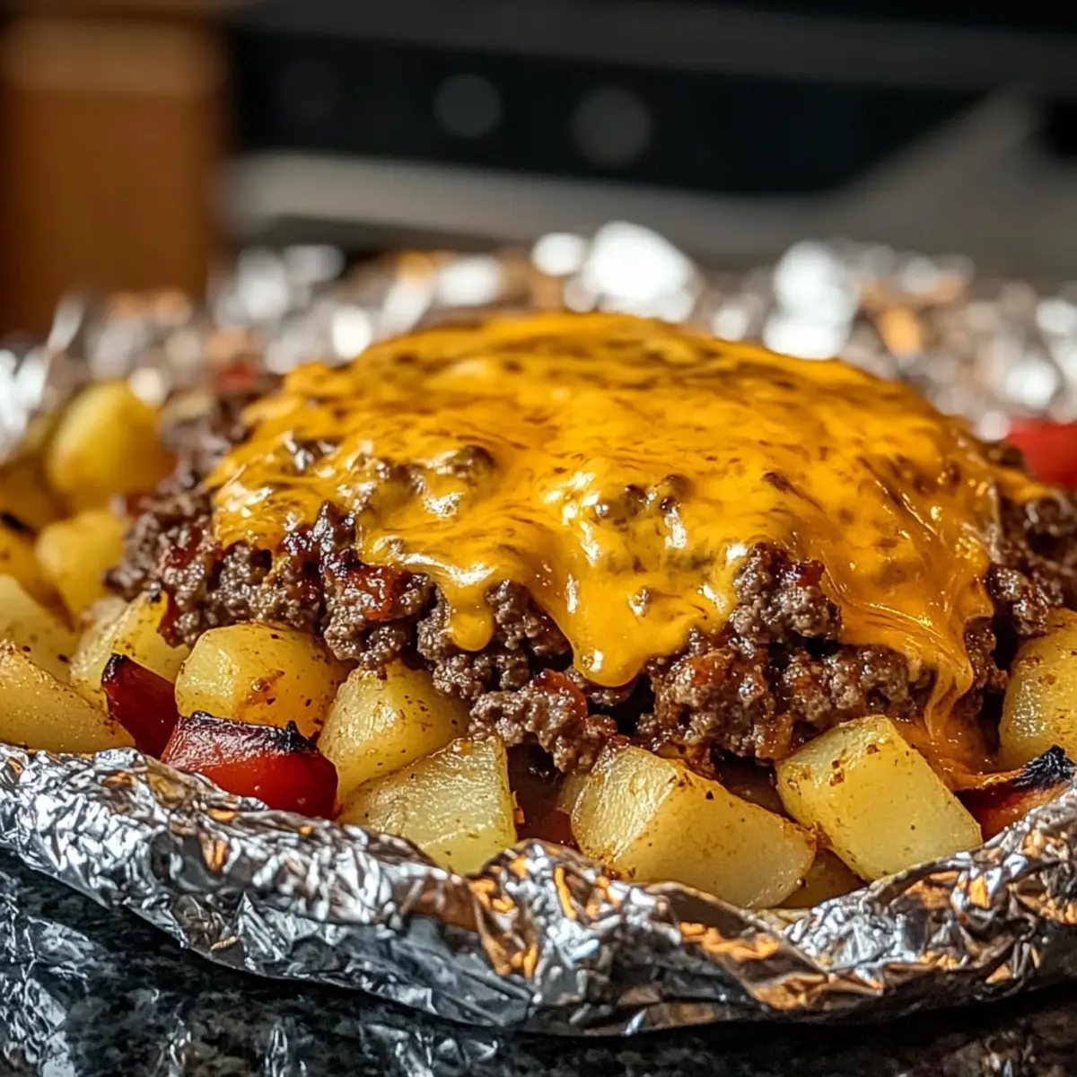 Cheeseburger Hobo Folie-Paket Rezept zum Verlieben 4 Cheeseburger Hobo Foil Packets Recipe egrqdb