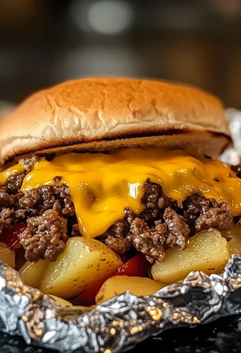 Cheeseburger Hobo Folie-Paket Rezept