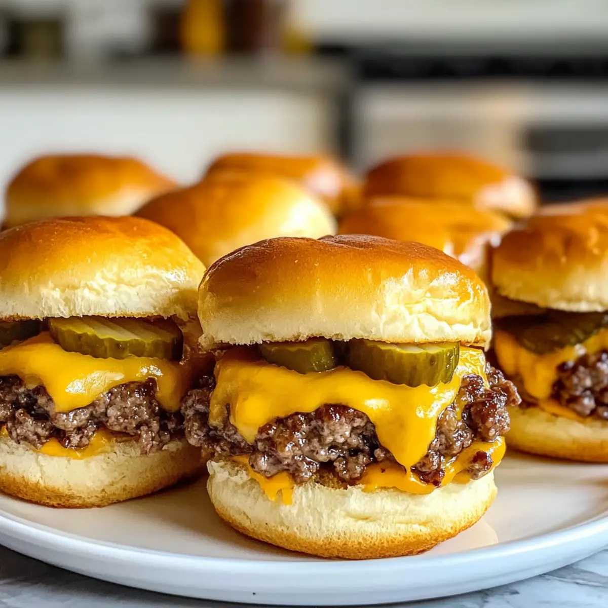 Köstliche Cheeseburger Slider Rezept für jede Party 5 Cheeseburger Slider Rezept Zutaten: - 500 g Rinderhackfleisch - 120 g Cheddar Käse - 12 mini Burgerbrötchen - 1 Zwiebel - 1 EL Senf - 1 EL Ketchup - Salz - Pfeffer - Gewürzgurken (optional) - Salatblätter (optional) Anleitung: 1. Heize den Ofen auf 180 Grad vor. 2. Zwiebel fein hacken und in einer Pfanne mit etwas Öl anbraten. 3. Rinderhackfleisch in eine Schüssel geben, Zwiebel, Senf, Ketchup, Salz und Pfeffer hinzufügen und gut vermischen. 4. Kleine Patties formen (etwa 12 Stück). 5. Patties in einer Pfanne von beiden Seiten braten oder im Ofen garen. 6. Patties mit Käse belegen und schmelzen lassen. 7. Burgerbrötchen aufschneiden und mit der unteren Hälfte der Brötchen die Patties belegen. 8. Nach Belieben mit Gewürzgurken und Salat belegen. 9. Obere Hälfte der Brötchen darauflegen und servieren.