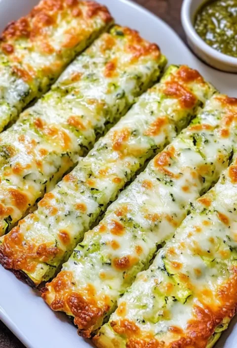 Käse-Zucchini-Brotstangen